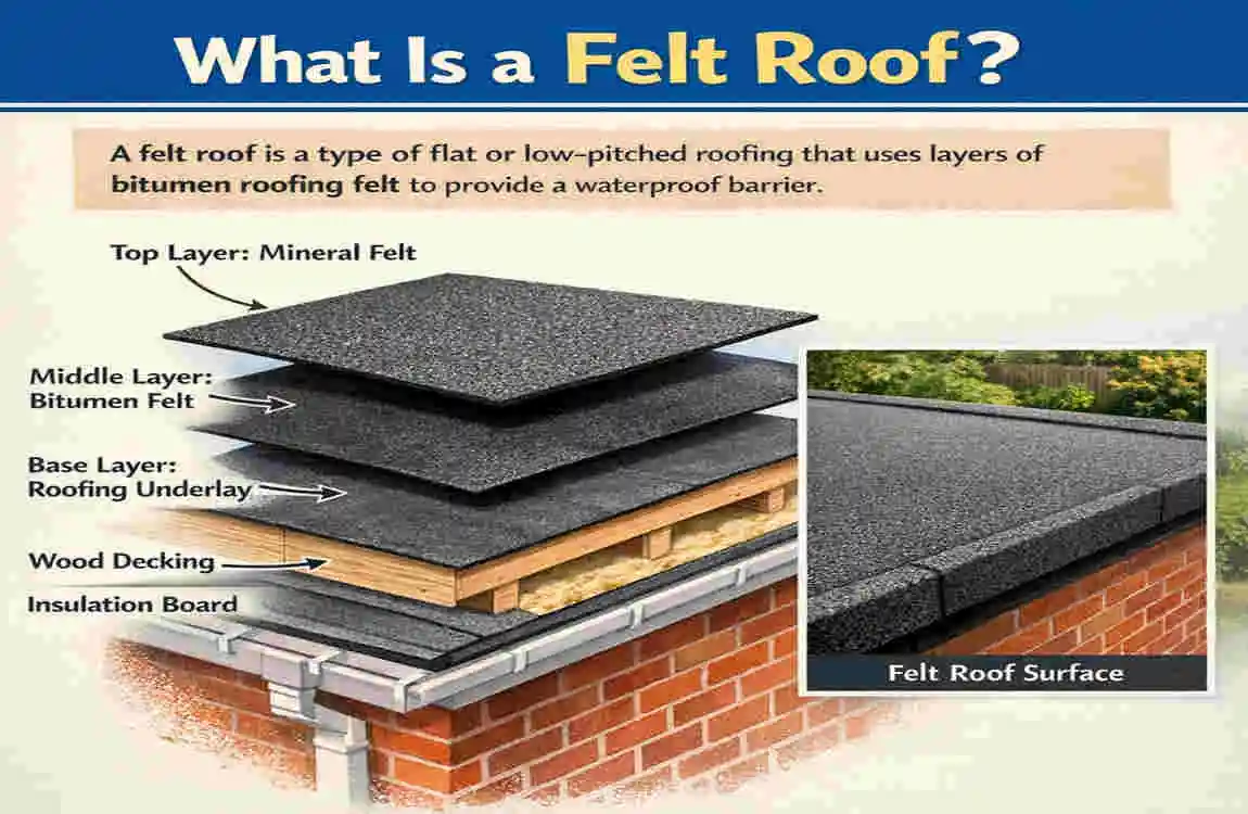 how to lay felt roof