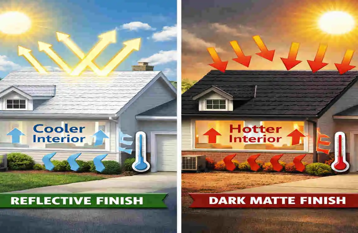 what color metal roof is more energy efficient