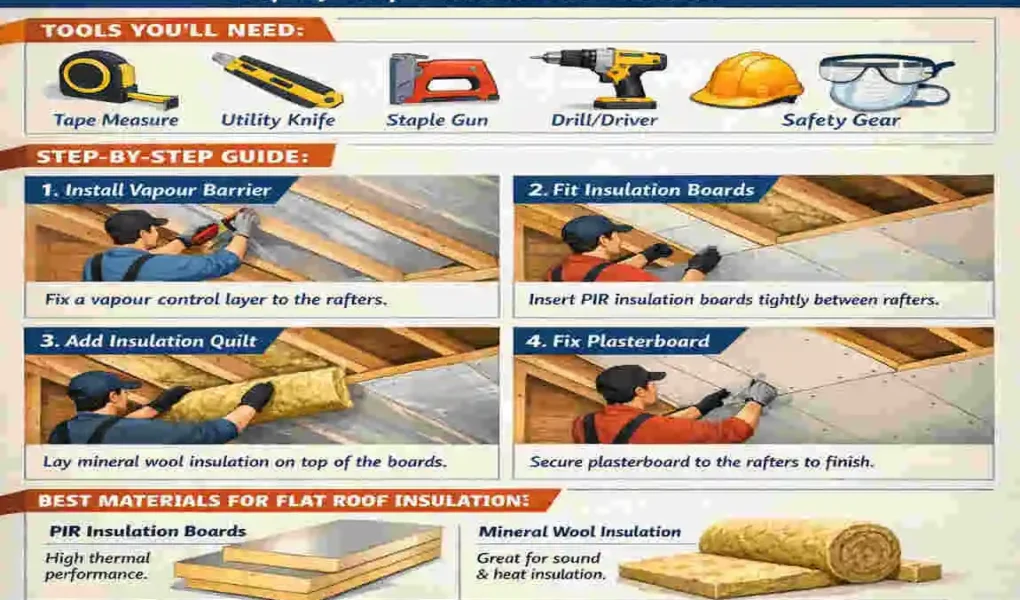 how to insulate a flat roof from the inside uk