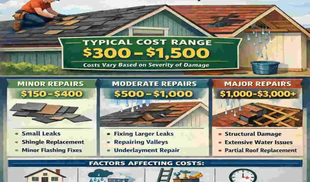how much to fix leaking roof