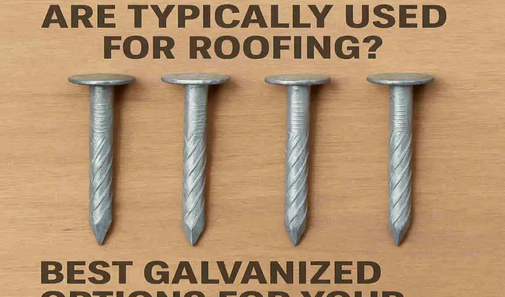 What type of nails are typically used for roofing?