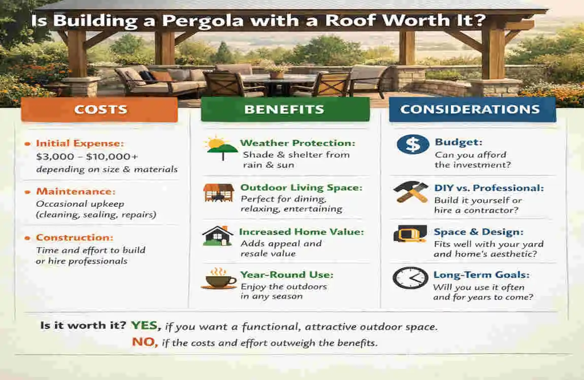 how to build pergola with roof