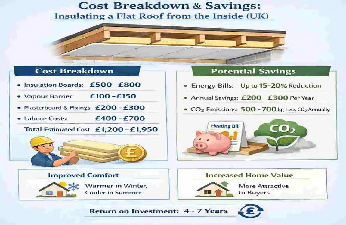 how to insulate a flat roof from the inside uk