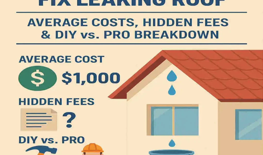 How Much to Fix Leaking Roof : Average Costs, Hidden Fees & DIY vs Pro Breakdown