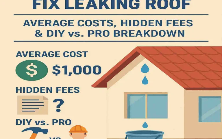 How Much to Fix Leaking Roof : Average Costs, Hidden Fees & DIY vs Pro Breakdown