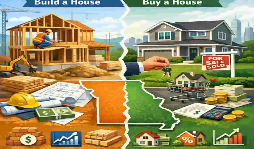 is it cheaper to build or buy a house in missouri
