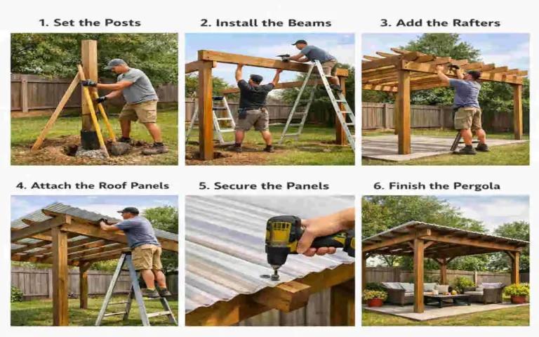 how to build pergola with roof