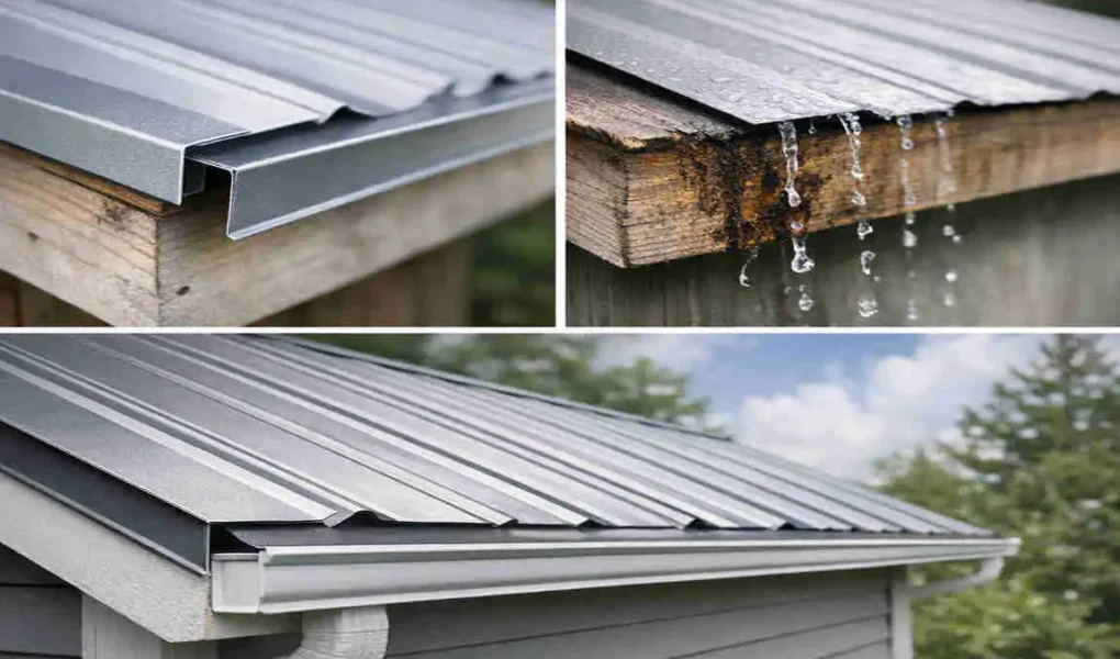 Should Your House's Metal Roof Overhang Include a Drip Edge? Pros, Cons & Tips