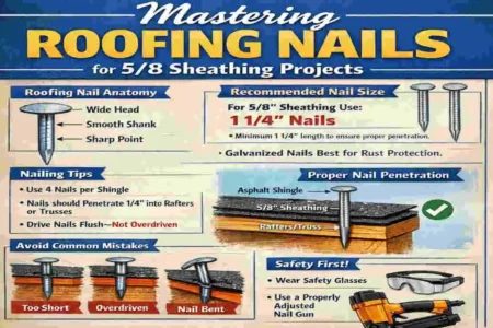 what size roofing nails for 5 8 sheathing