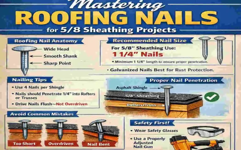 what size roofing nails for 5 8 sheathing