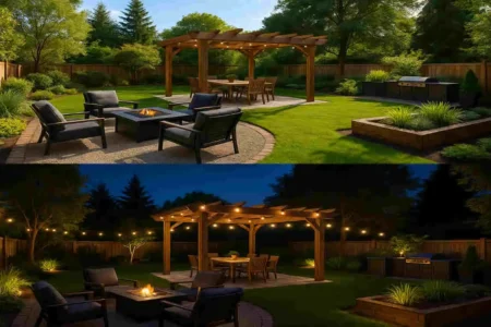 Day-to-Night Backyard Magic: 15 Stunning Design Ideas to Transform Your Home Outdoor Space