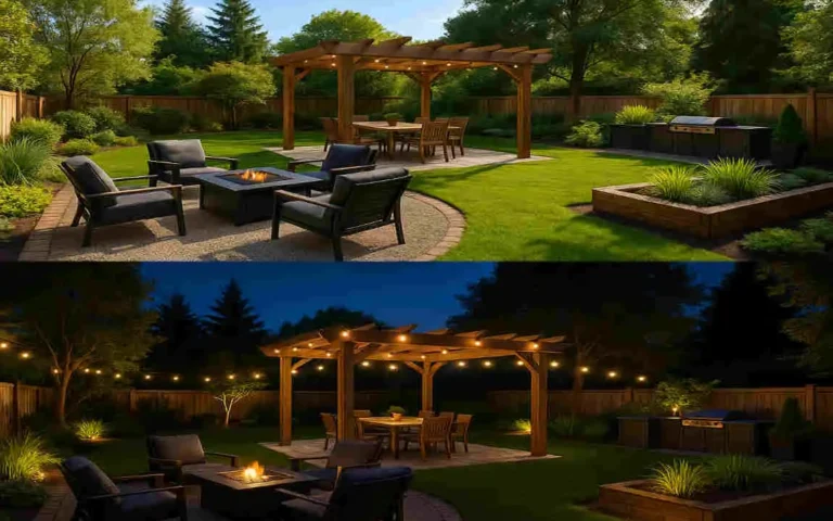 Day-to-Night Backyard Magic: 15 Stunning Design Ideas to Transform Your Home Outdoor Space