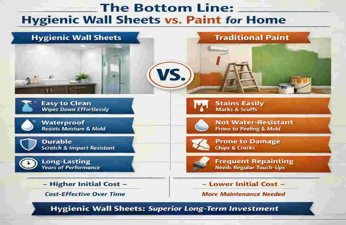Hygienic Wall Sheets vs Paint for Home