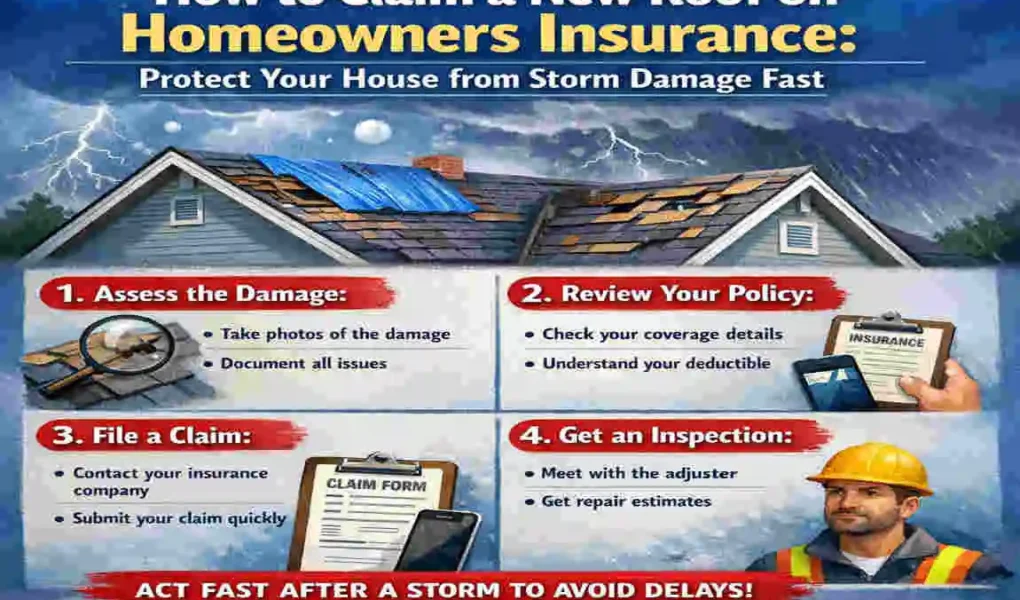 How to Claim a New Roof on Homeowners Insurance