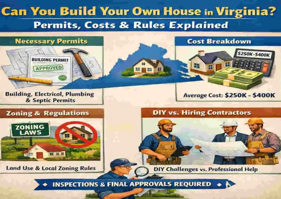 Can You Build Your Own House in Virginia? Permits, Costs & Rules Explained