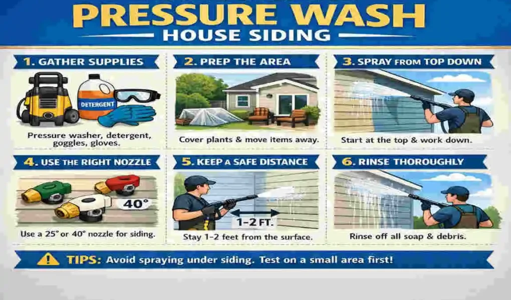 How to Pressure Wash House Siding