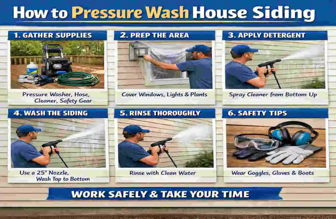 How to Pressure Wash House Siding