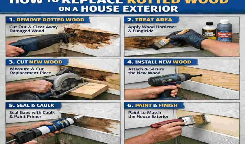 How to Replace Rotted Wood on Exterior of House