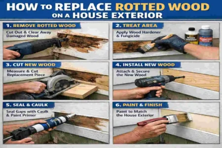 How to Replace Rotted Wood on Exterior of House