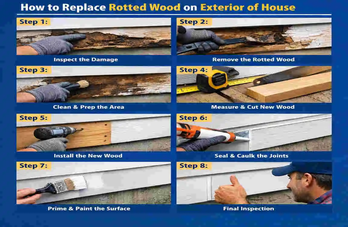 How to Replace Rotted Wood on Exterior of House
