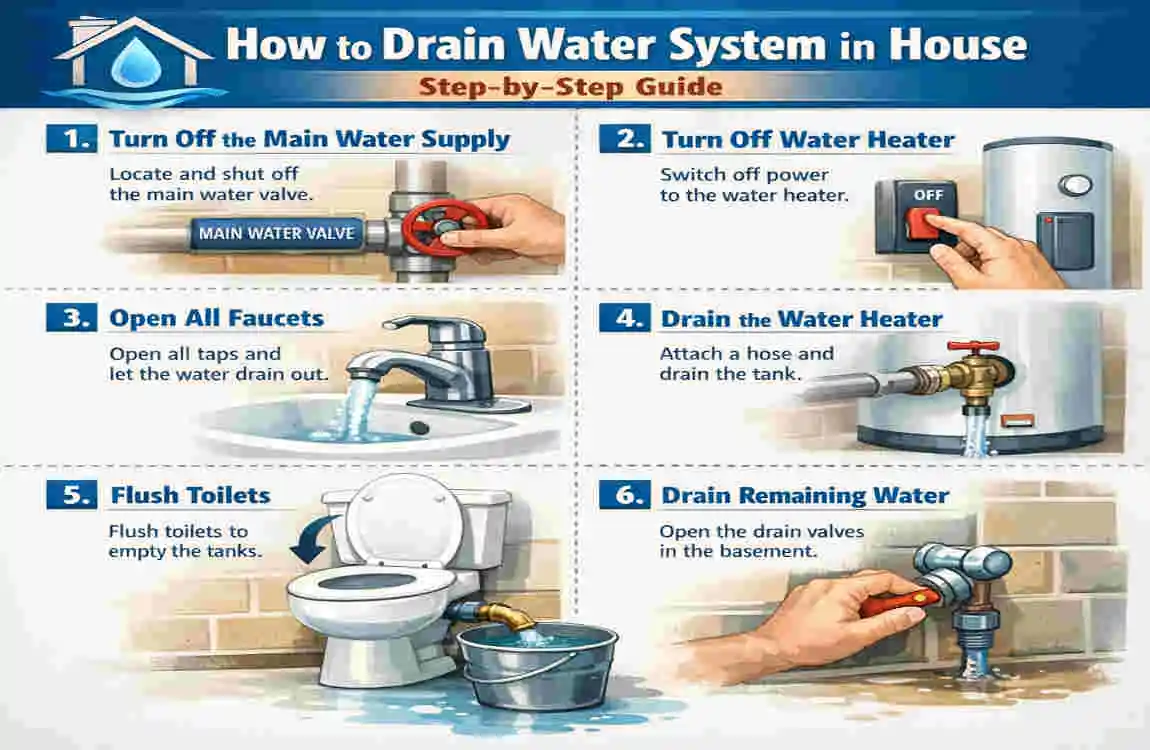 How to Drain Water System in House
