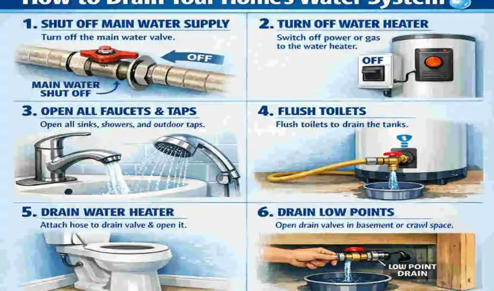 How to Drain Water System in House