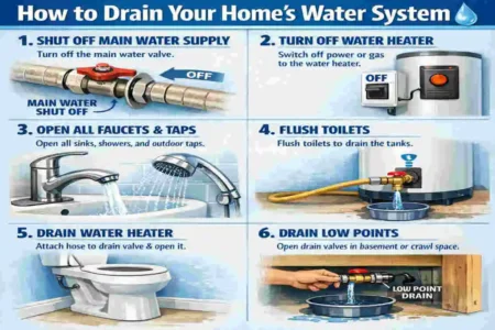 How to Drain Water System in House