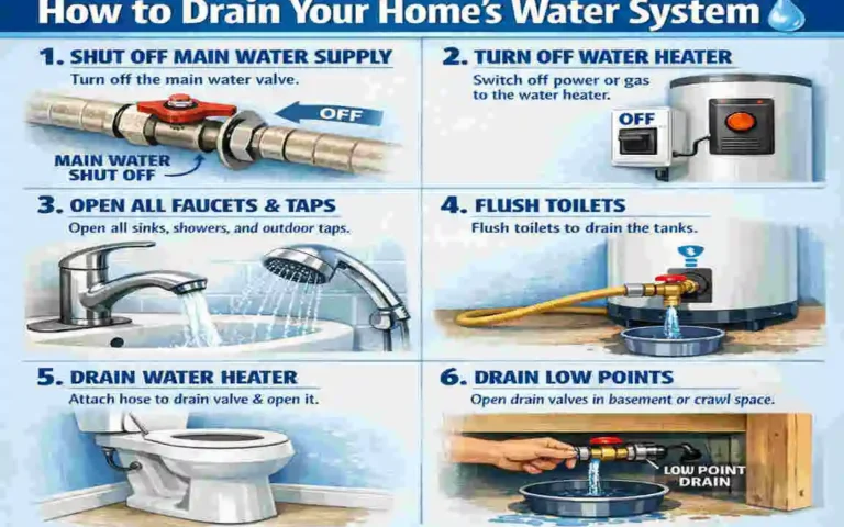 How to Drain Water System in House