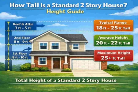 how tall is a standard 2 story house