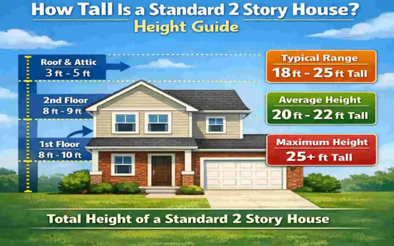 how tall is a standard 2 story house