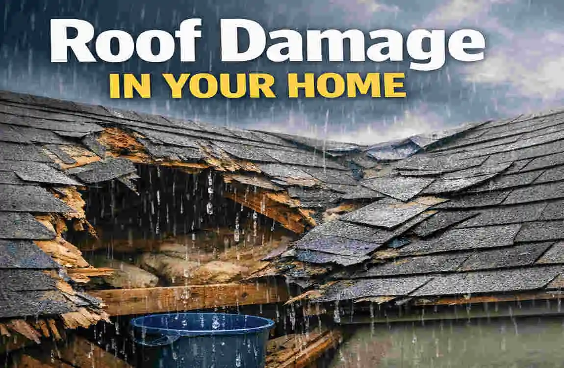  Roof Damage in Your Home