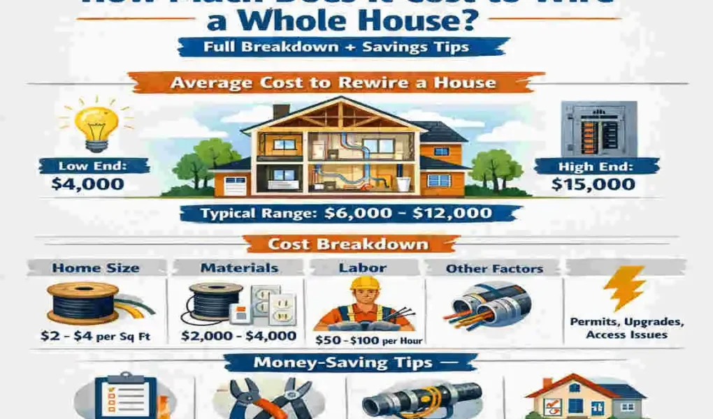 How Much Does It Cost to Wire a Whole House? Full Breakdown + Savings Tips