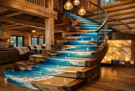 high epoxy satair design for wooden house