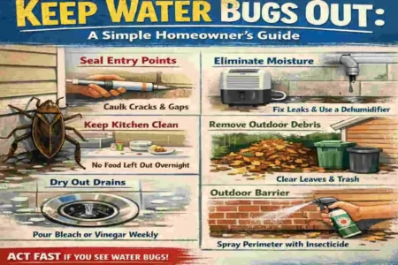 how to keep water bugs out of house