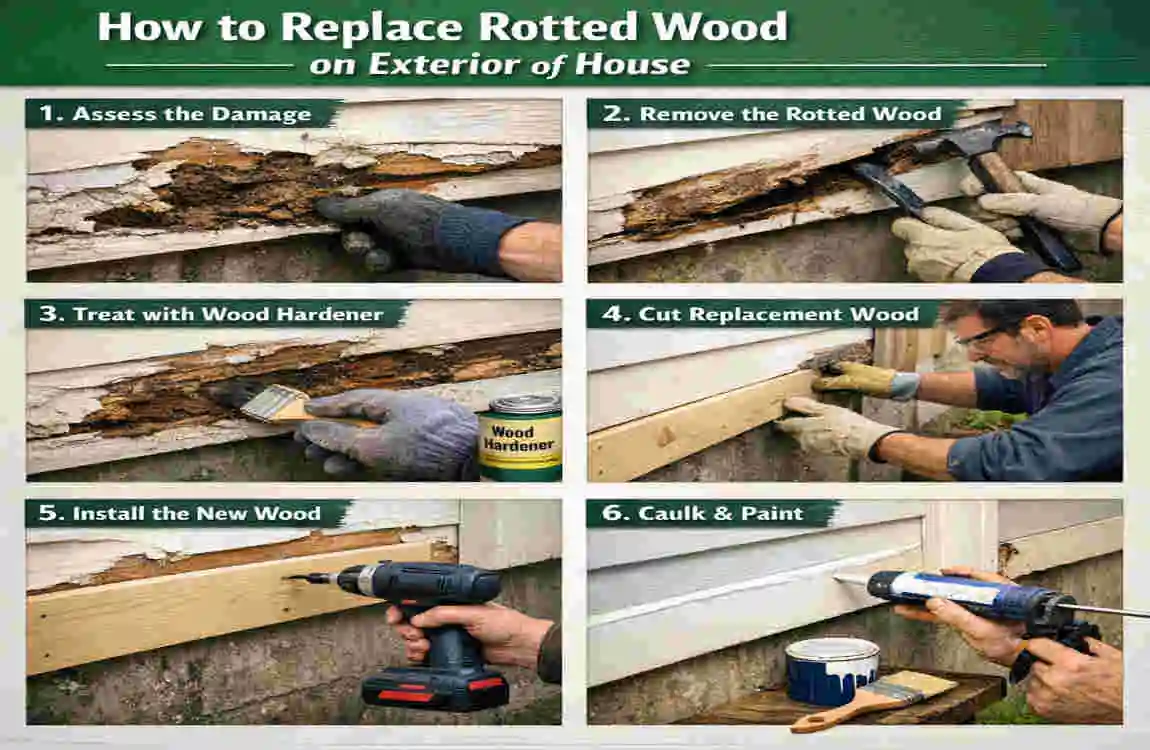 How to Replace Rotted Wood on Exterior of House
