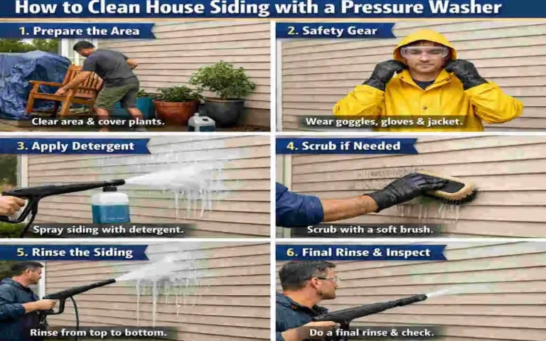 how to pressure wash house siding