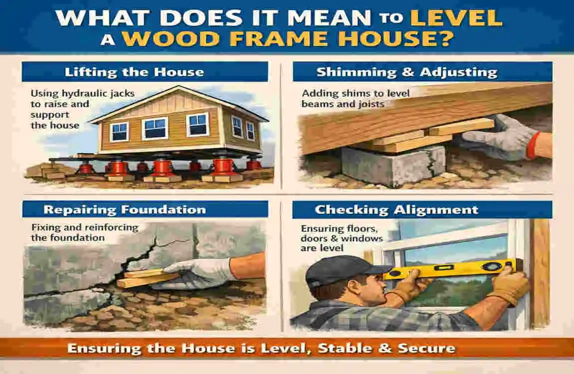 how much does it cost to level a wood frame house