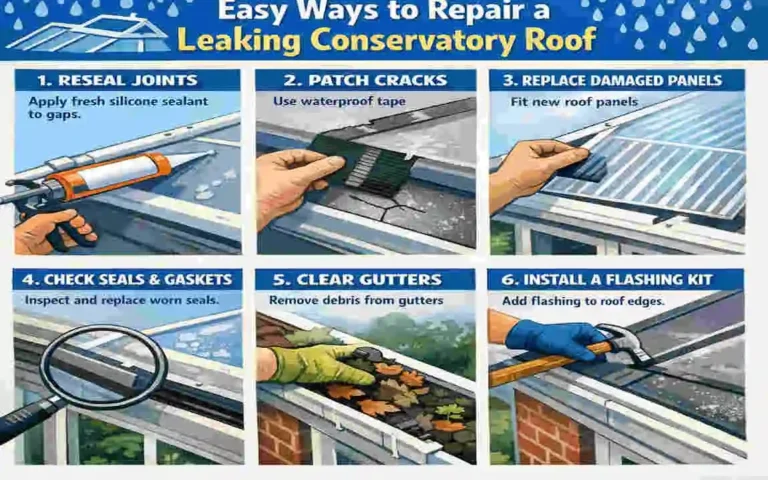 how to fix water leak in conservatory roof