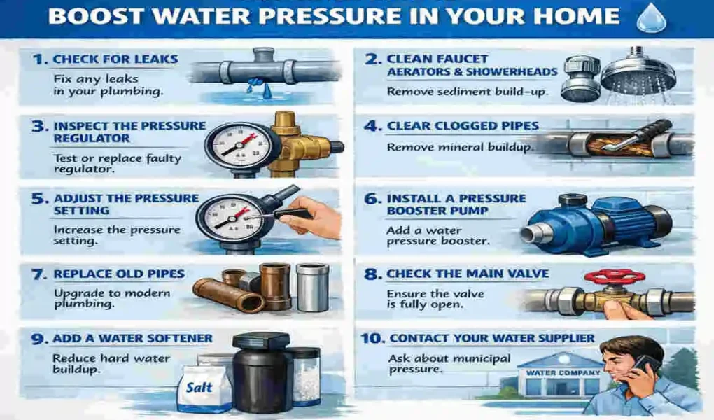 how to increase water pressure in house