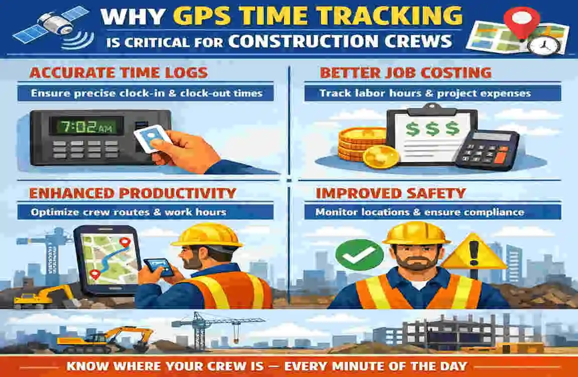 gps time tracking for construction crews US