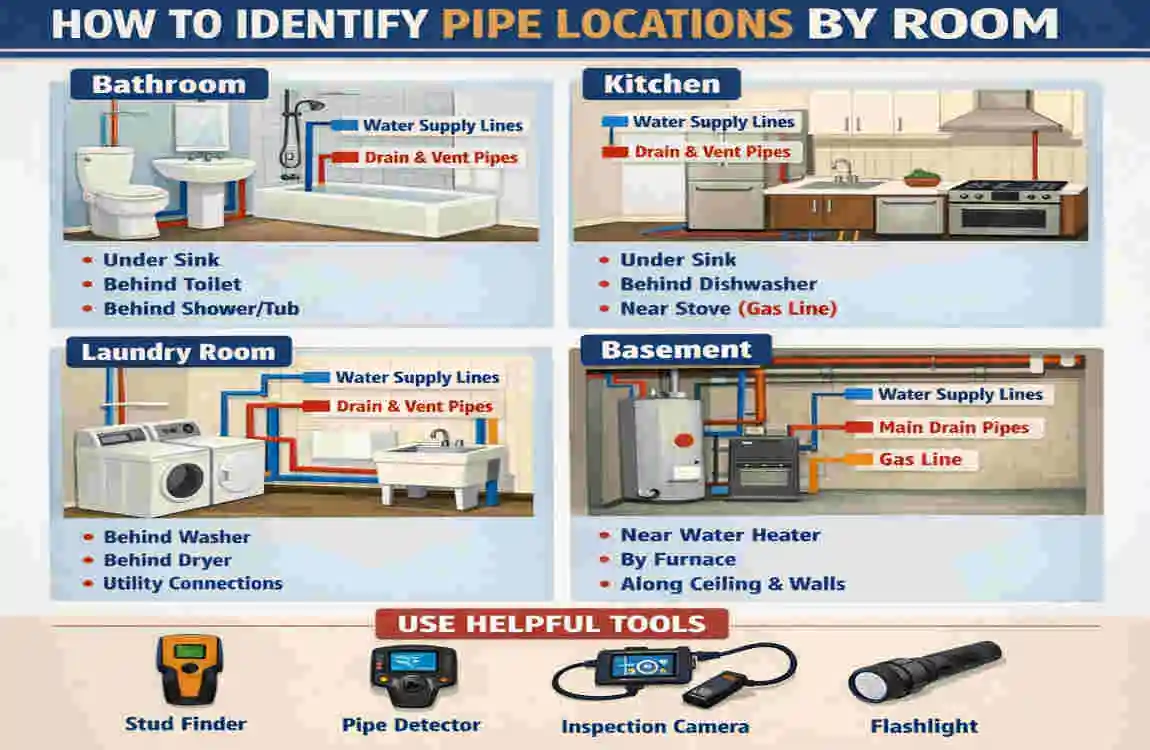 Where Are Water Pipes Located in a House