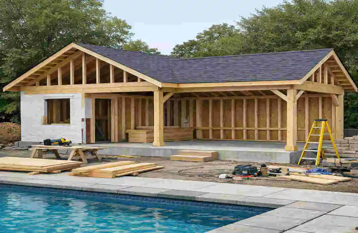 Pool House Construction