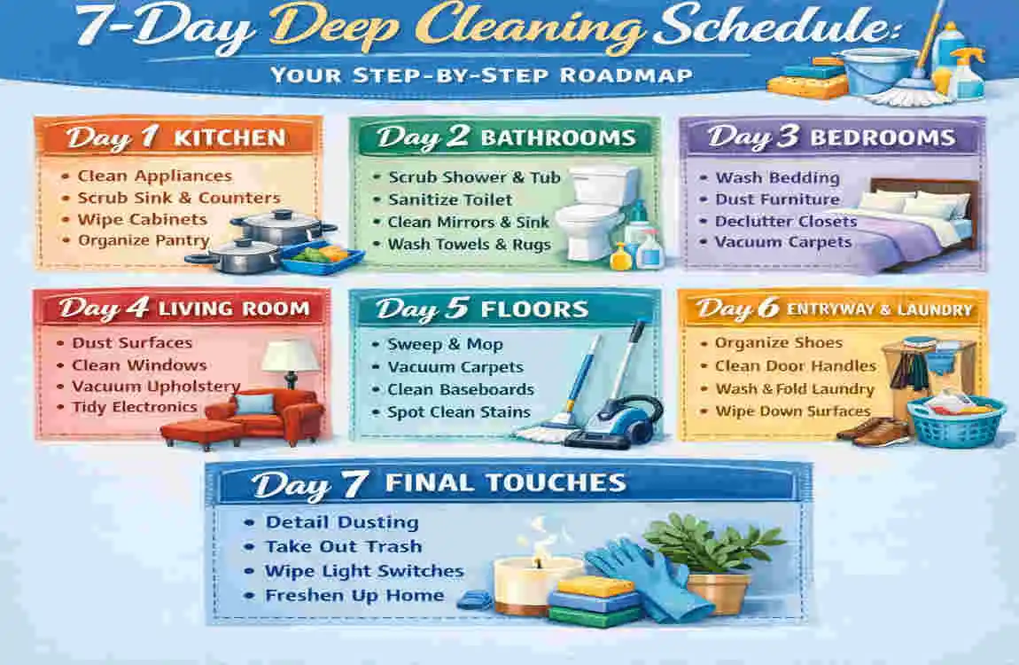 how to deep clean house