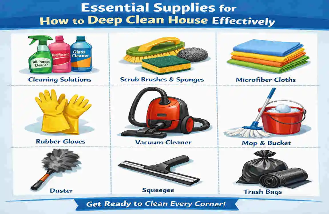 how to deep clean house