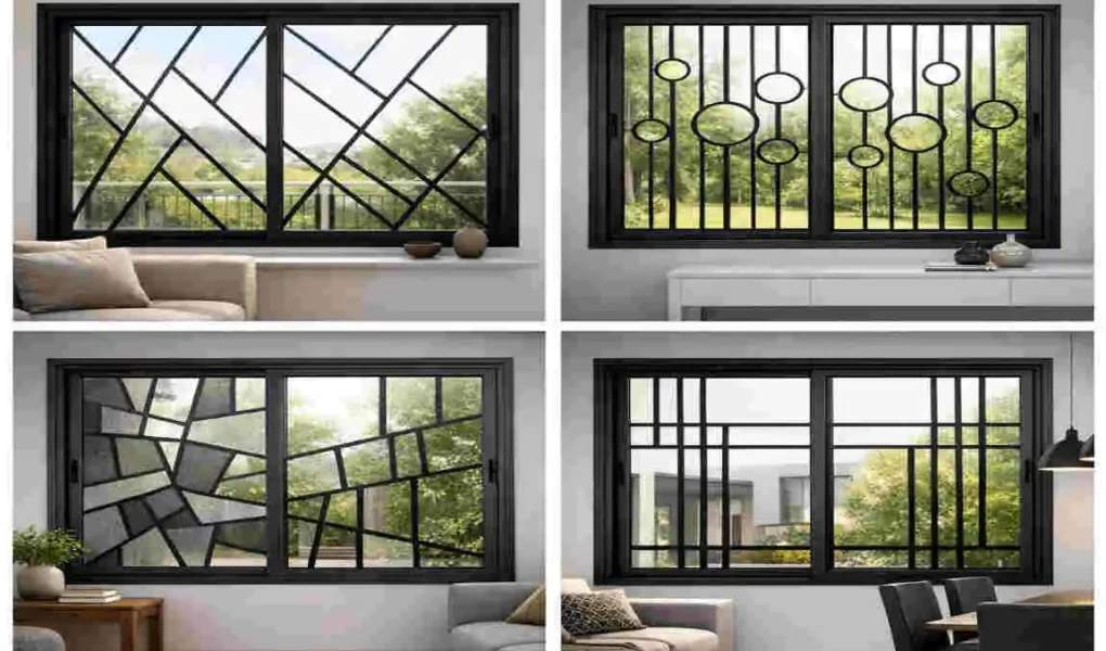 sliding window grill design for home