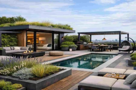 Roof Terrace Garden House Design