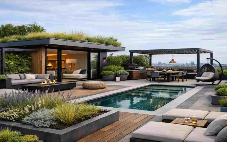 Roof Terrace Garden House Design