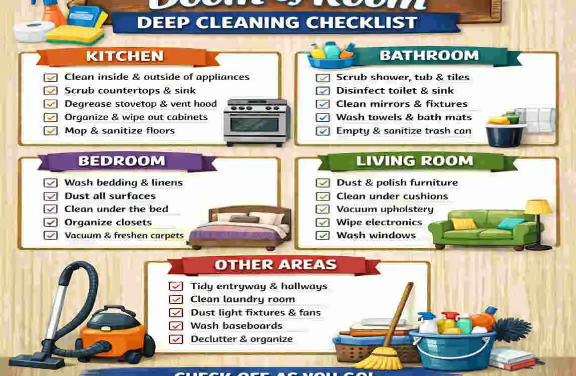 how to deep clean house