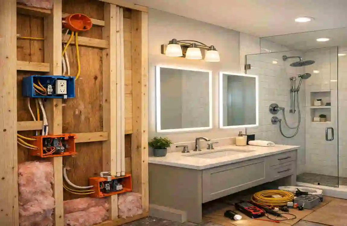 New Construction Electrical Bathroom Cost Per Square Foot