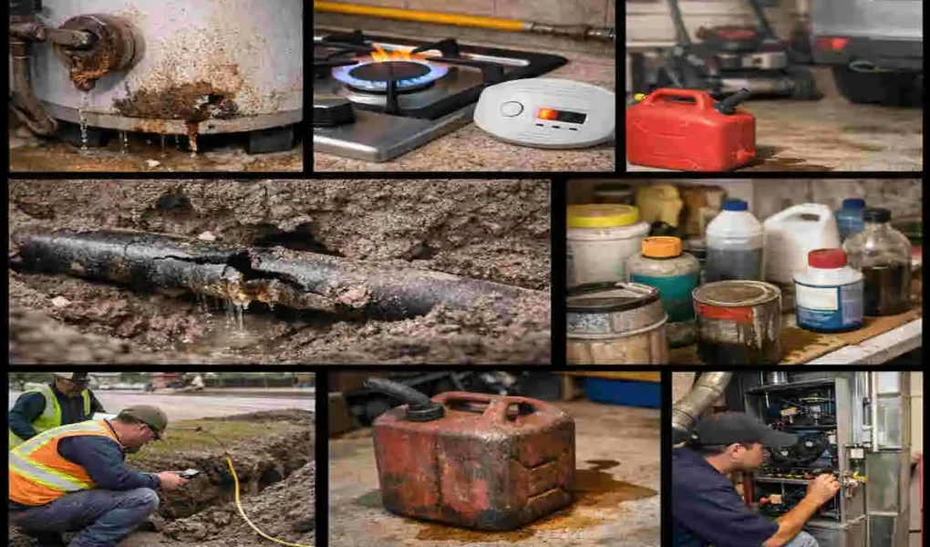 why does it smell like gasoline in my house